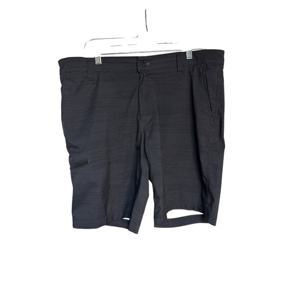 Hawke & Co. Mens‎ Gray/Black Lightweight Cargo Shorts Pockets 34 - Picture 1 of 8
